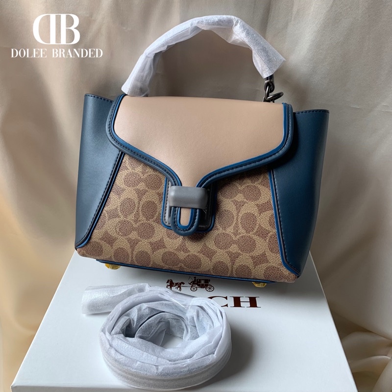 [READY STOCK] COACH COURIER CARRYALL CATFISH HANDBAG ( F699) - BLUE