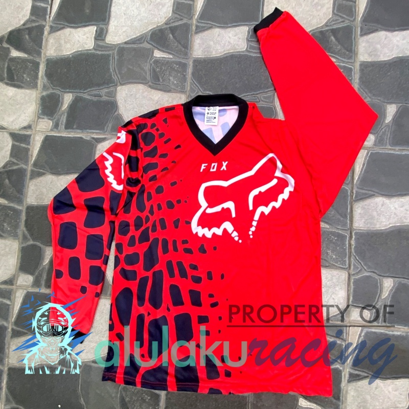 Jersey, Celana, Sarung Tangan &amp; Sepatu -Fullprint with Protectors Fullset MX Trail Motocross - Paket Bundling FOCTFG140303-F41