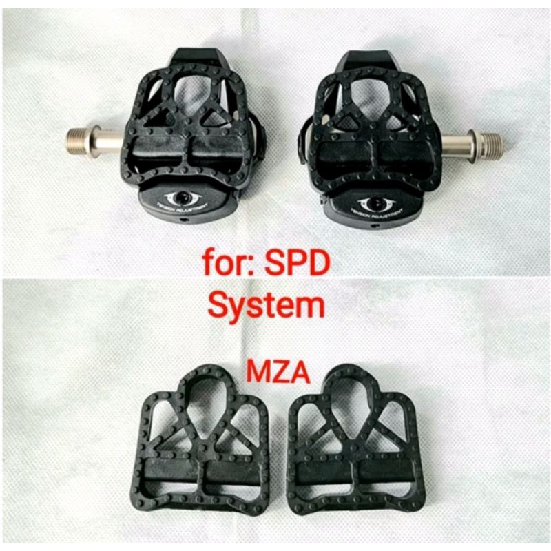 Cover Pedal Cleat SPD System Flat Clipless Tutup Alas Pedal Cleats Anti Slip Adapter Pedal Cleat SPD Shimano System Roadbike