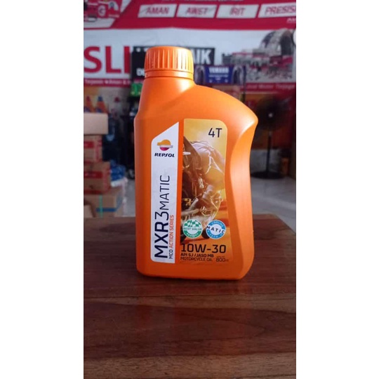 OLI MOTOR REPSOL MXR3 MATIC 4T 10W 30 800 ML OLI MOTOR ASLI 0,8L