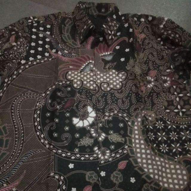 Batik Solo Kemeja Batik Solo Lengan Panjang Lapis Furing Kawung Kukilo Dillan Dafinah Sidomukti Bima