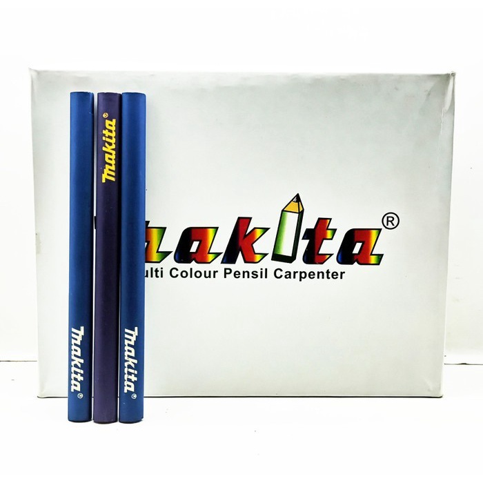 Pensil Tukang MAKITA Stationery Alat Tulis Bangunan Peralatan Pola Sketsa Arsitek Kuli Kayu Bata Gambar Ukuran Tools Pencil Aksesoris Pencil Perlengkapan Warna Warni Color Colorful Ecer Satuan Art Craft Crafting Kerajinan Ukir Lukis Grosir Prakarya Malang