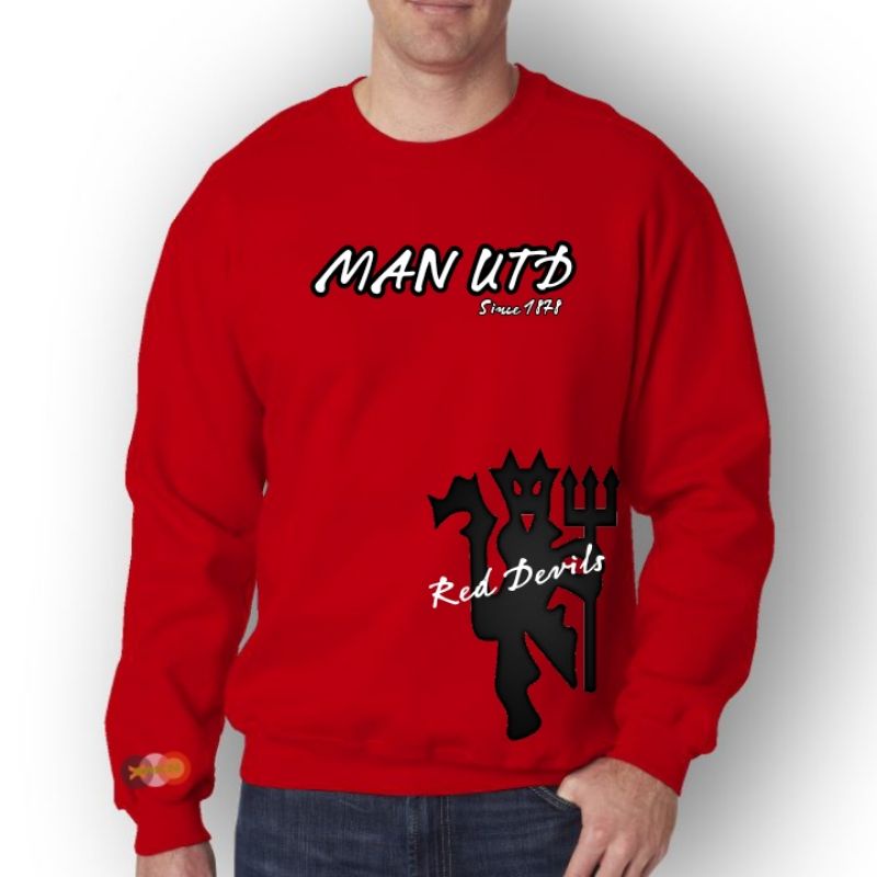 SWEATER CREWNECK MANCHESTER UNITED TERBARU PRIA WANITA SWETER OBLONG SUITER VREWNECK