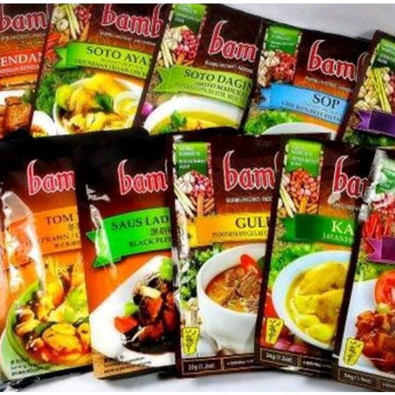 

murah!! Bamboe bumbu dapur instan all varian kare opor soto rawon rendang nasgor naskun lodeh sop