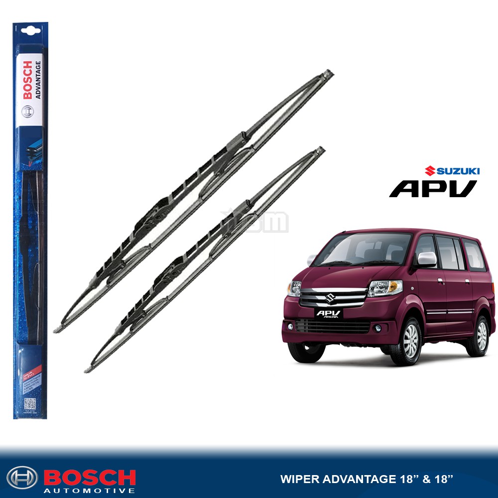 Bosch Advantage / Karet Wiper Mobil Suzuki APV 18&quot; dan 18&quot; (Sepasang) / Wiper APV