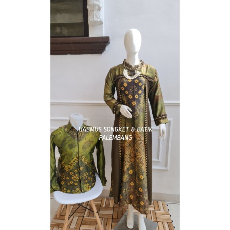 COUPLE GAMIS JUMPUTAN PALEMBANG ASLI SUTRA SILK