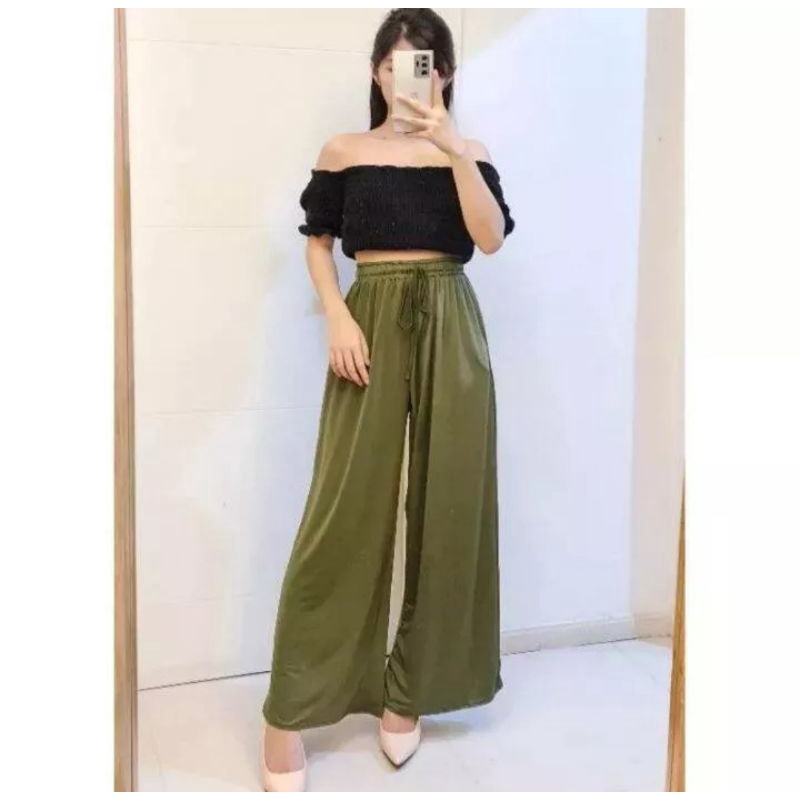 PROMO 50 RIBU DAPAT 3 PICS... CELANA KULOT POLOS WANITA/KULOT LINEN BAHAN HYGET/KULOT POLOS WANIT/CELANA POLOS WANITA TERMURAH/CELANA KULOT POLOS RIBON PANTS/KULOT TERBARU.-2