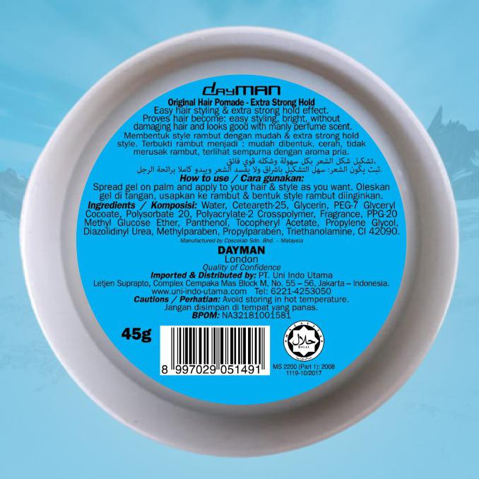 Dijual Dayman Hair Pomade-Extra Strong Hold 45 Gr X 3 Hemat