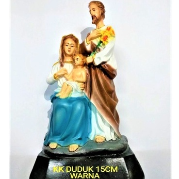 Patung Rohani Katolik/Patung Keluarga Kudus Duduk /Sitting Holy Family Fiber Religius Statue/Catholi