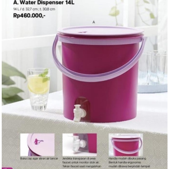 Tempat Air Minum Tupperware Dispenser Ukuran 10 Liter