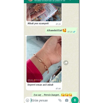 Gelang Tali Merah Replika Emas Asli Ringan dan Super Awet ALLSIZE