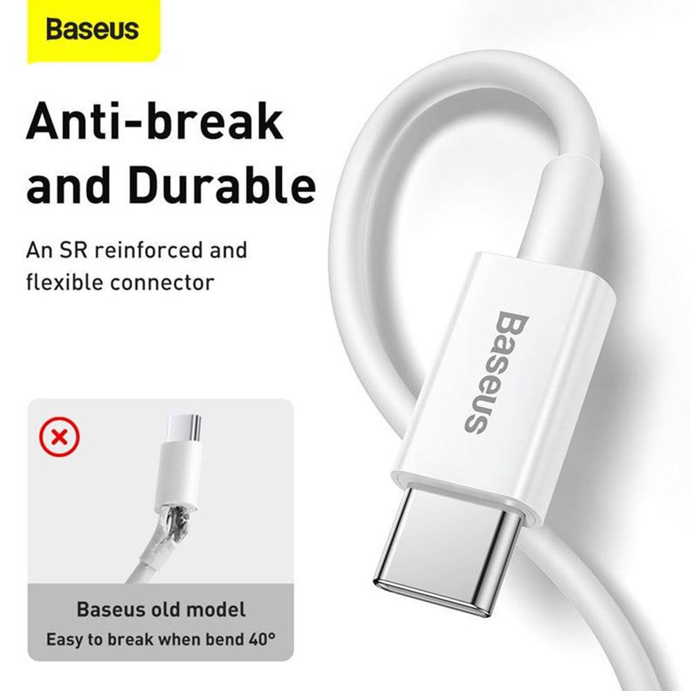 Baseus Original Superior Kabel Data Type C to Type C 100W 5A Super Fast Charging Quick Charge PD 3A Charger Casan Tipe C Ori