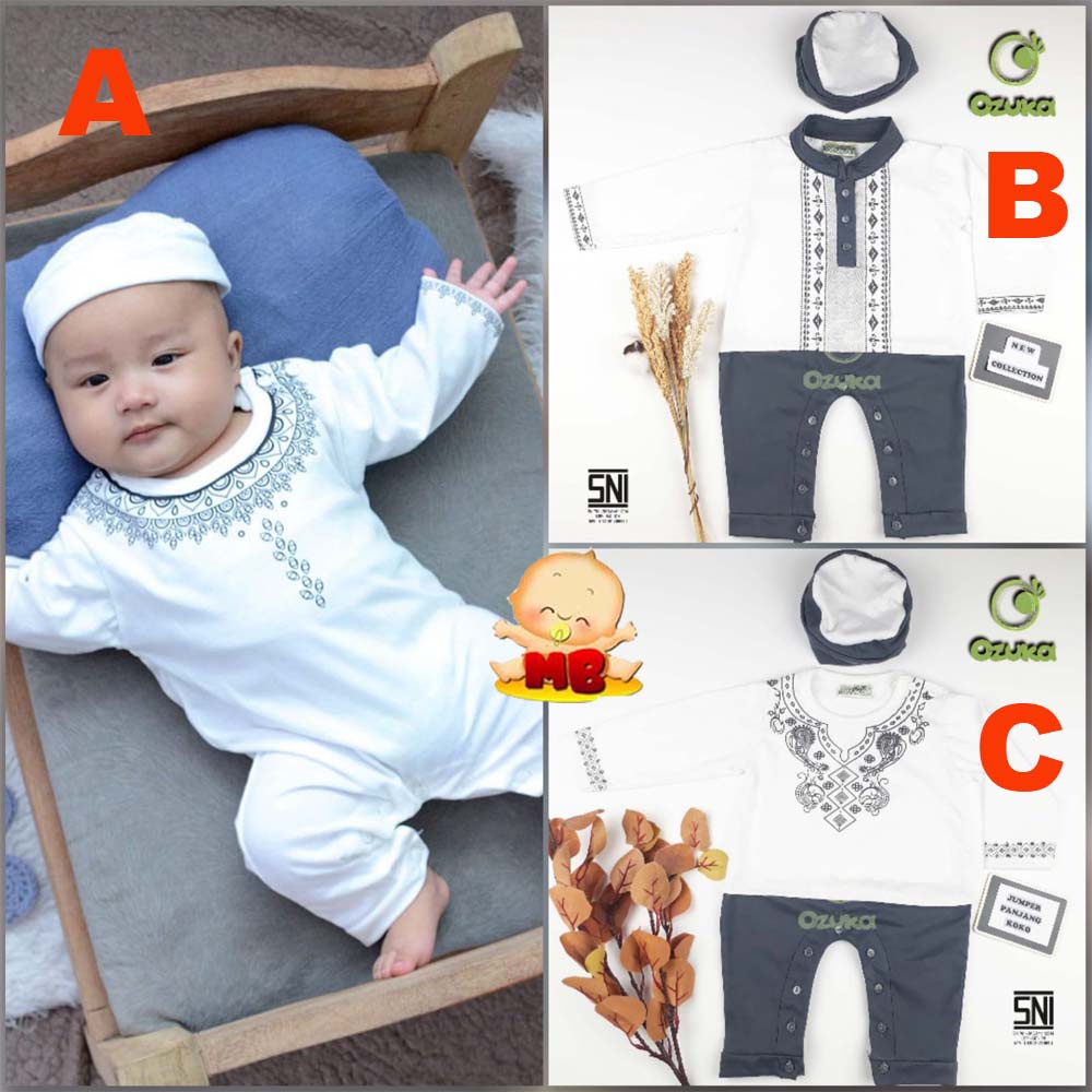 Baju Koko Bayi Jumpsuit Koko Bayi Sablon Panjang