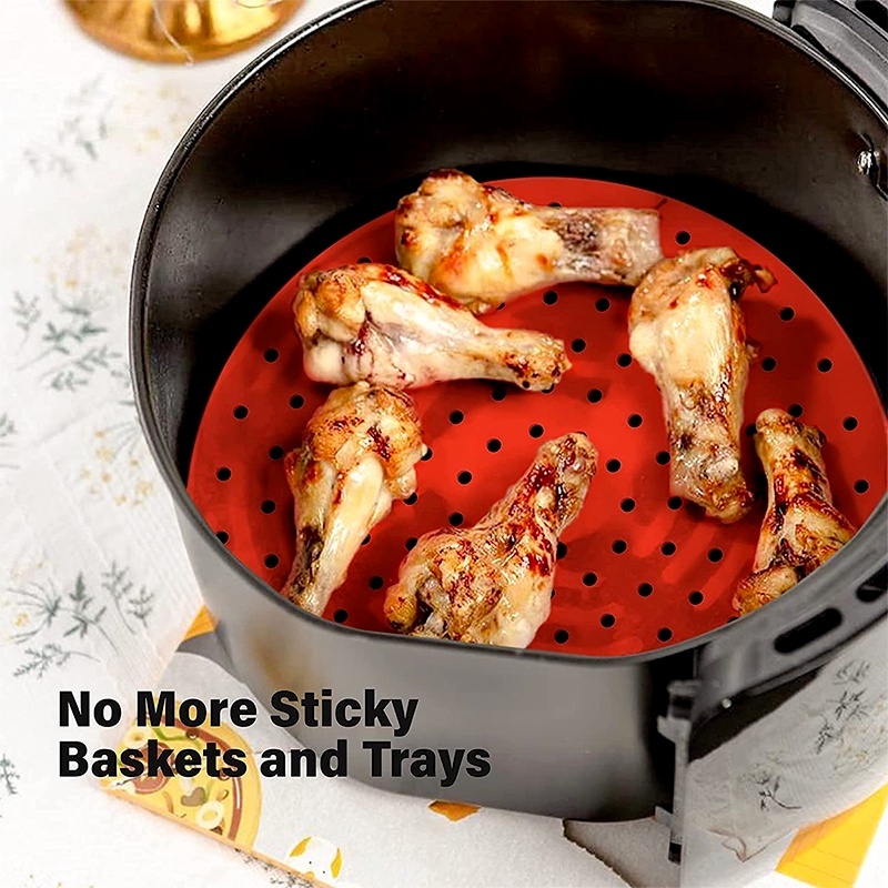 Alas Silikon Tahan Panas Anti Lengket Reusable Untuk Microwave / Air Fryer
