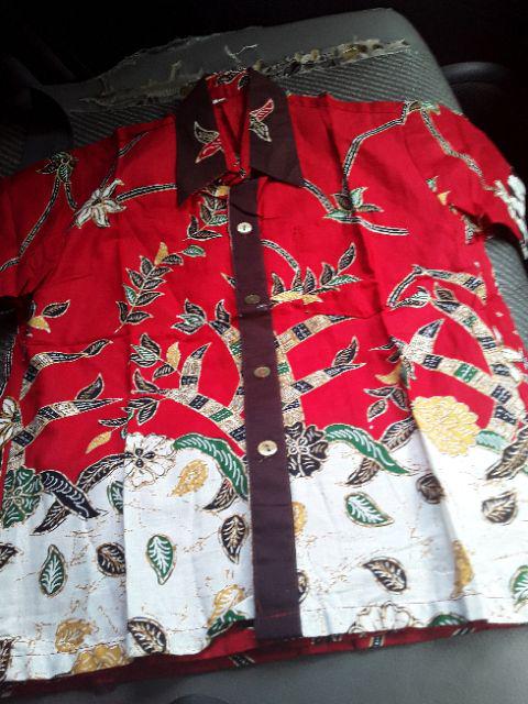 Qnunbatik Gamis/kemeja Batik Anak Adelia Madura