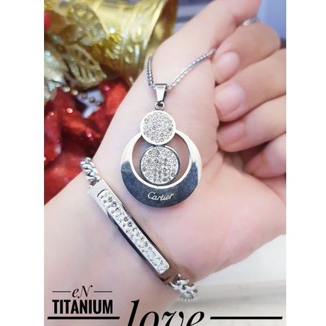 TiTanium set gelang dan kalung powm62838