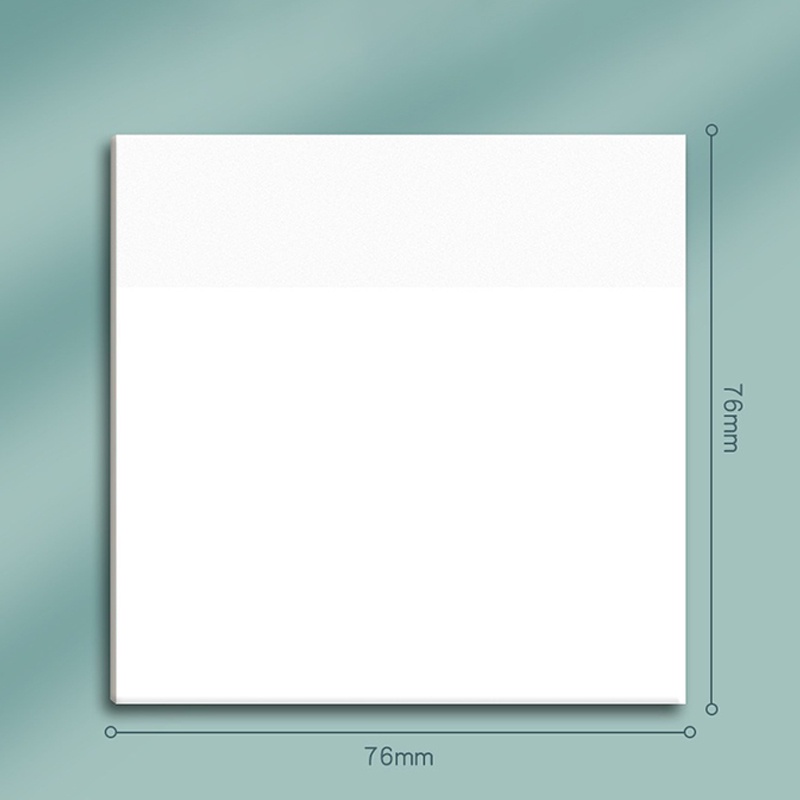 50 Lembar Sticky Note Transparan Tahan Air Untuk Kantor / Sekolah/ Plastik Dapat Ditulis Permukaan Halus G-76*76mm（50pcs）
