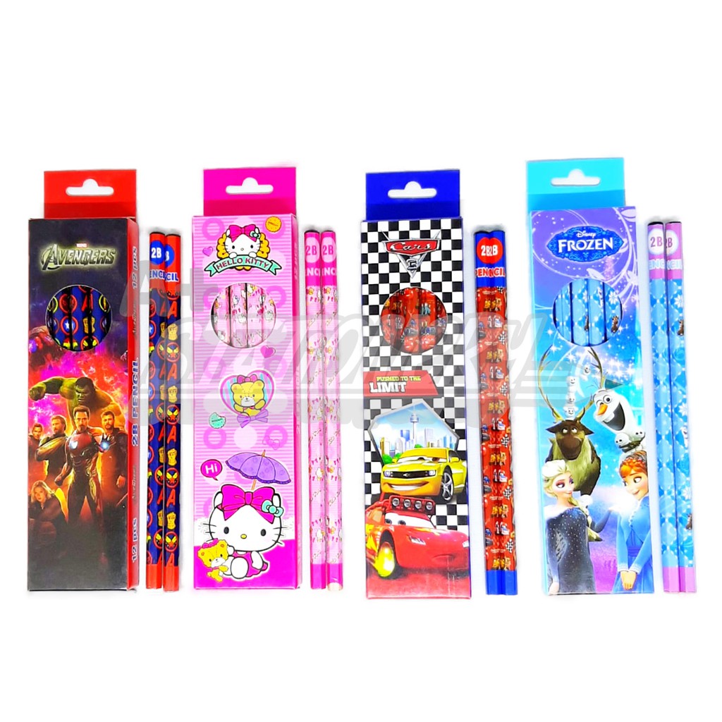 

[A+] Pensil Kayu / Pencil 2B Gambar Karakter (12 batang)