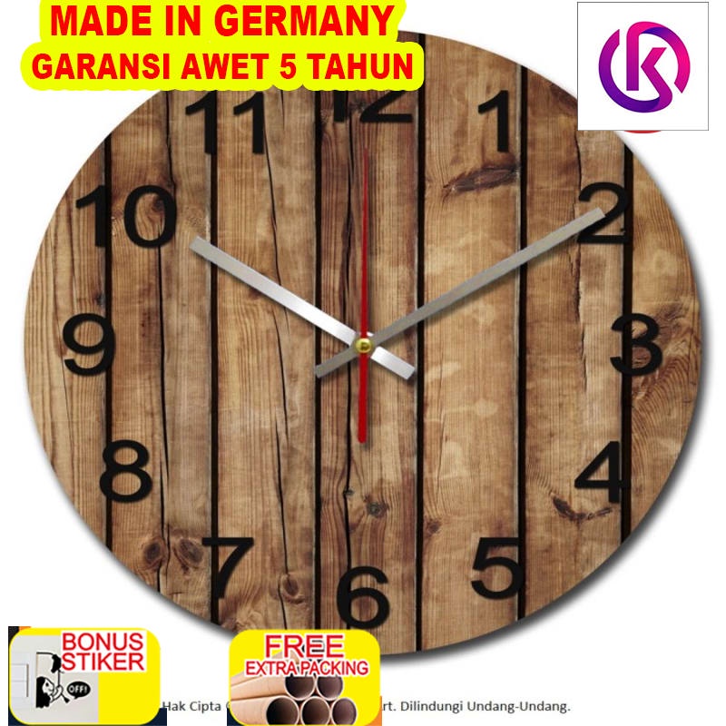 

Promo Jam Dinding Unik Artistik - BrownWood Wall Clock