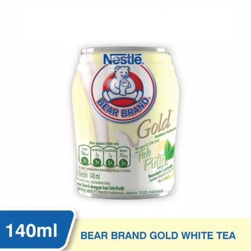 

Susu Beruang Bear Brand Gold White Tea {140ml/1 KALENG}