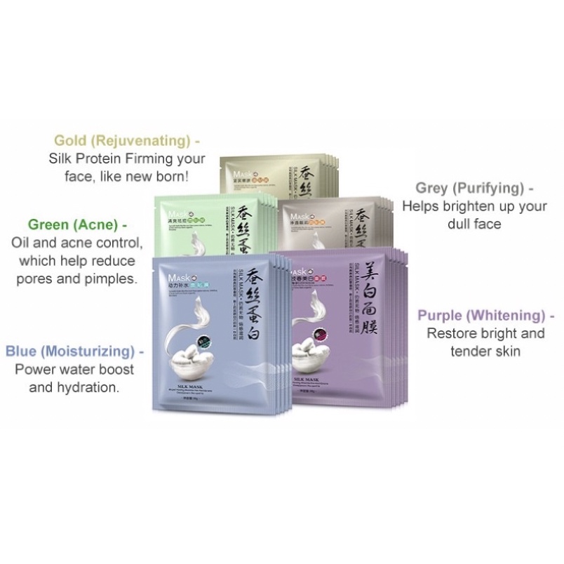 ONE SPRING Silk Mask Facial Sheet 5 Variant Masker Wajah EM011