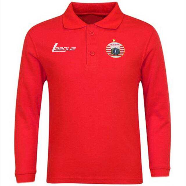 Polo Shirt Lengan Panjang Persija League red edition