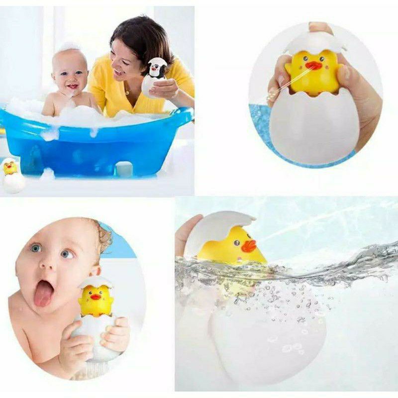 MAINAN MANDI BAYI BATH TOYS FLOATING EGG DUCK PENGUIN