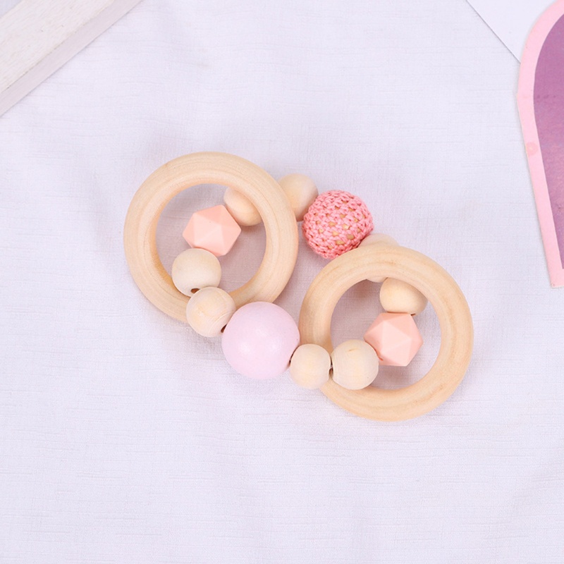 Mary 3pcs / Set Mainan Teether Bayi Bahan Kayu