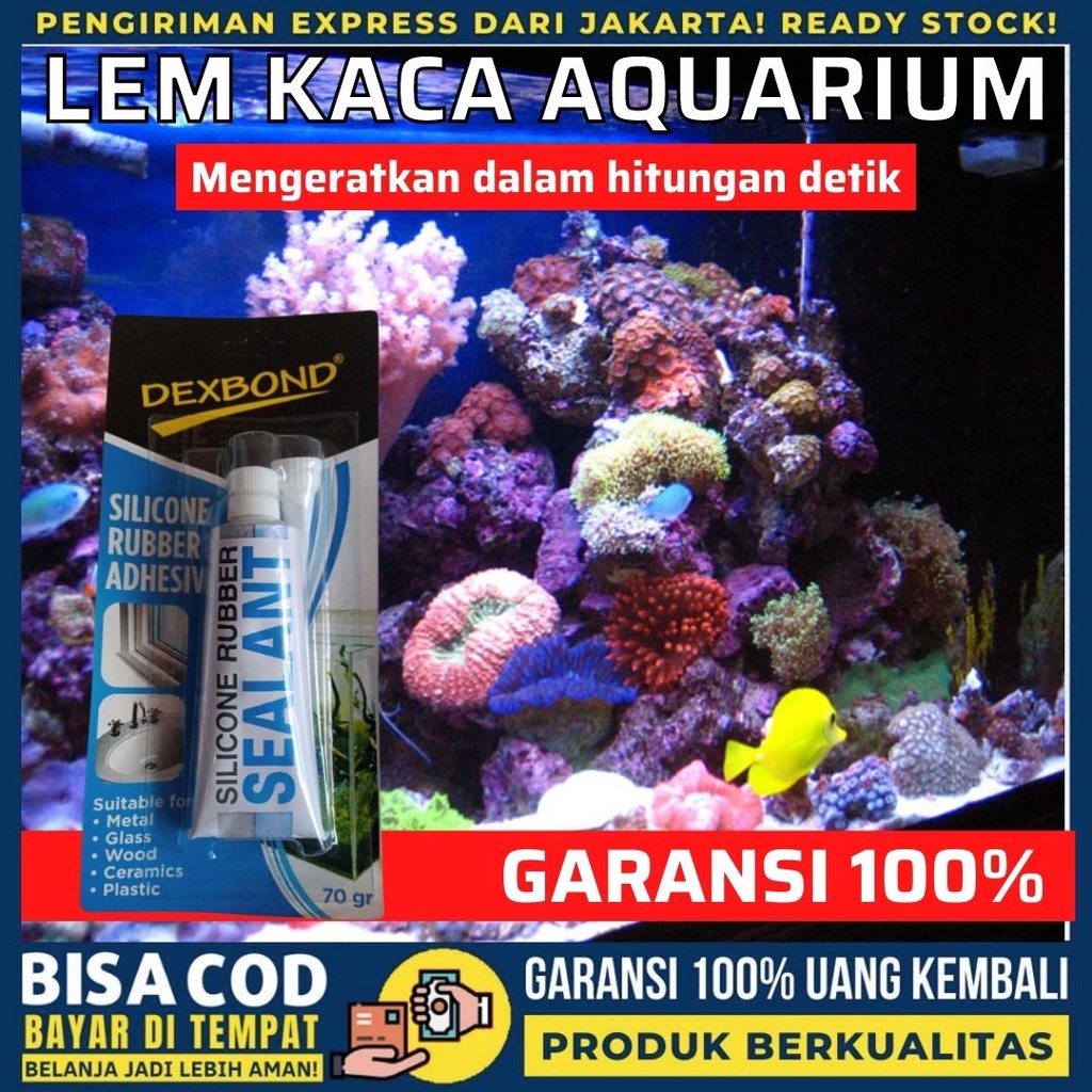 LEM KACA AQUARIUM DEXBOND SEALANT SILICONE GLASS SILIKON AKRILIK AKUARIUM RETAK JENDELA KERAMIK SERB