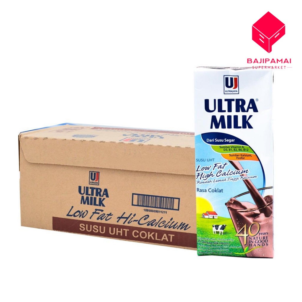 

Ultrajaya Ultra Milk Low-Fat Coklat 250 ml 1 Box @24 Pcs