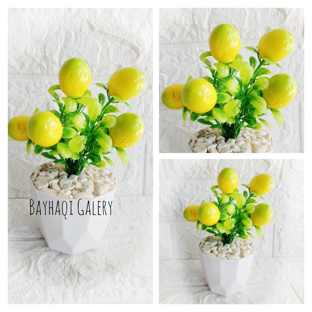 BUNGA HIAS PLASTIK BUAH LEMON || BUNGA BUAH HIAS ARTIFICIAL MURAH || BUNGA BUAH HIAS PLASTIK MURAH |