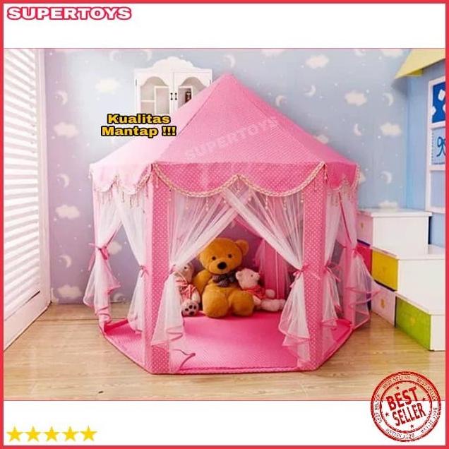 Mainan Anak Tenda Princess - Tenda Rumah Istana Jumbo - Mandi Bola