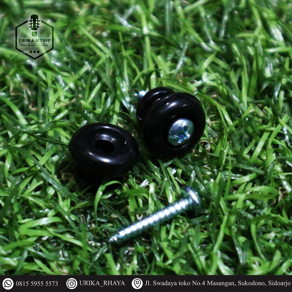 Pin Strap plastik Pin bawah gitar tempat sabuk strap gitar