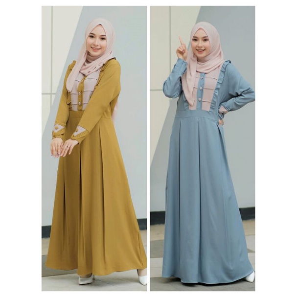 GAMIS ALISHA HIJABKU / JASMINE ANQ syari brokat terbaru modis modern busana muslim outfit fashion ootd renda