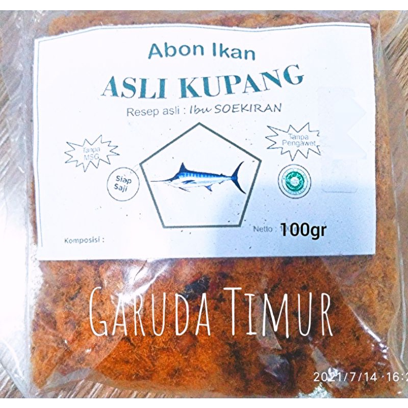 

100gr, Abon Ikan Marlin, Resep Ibu Soekiran, Asli Kupang, HALAL