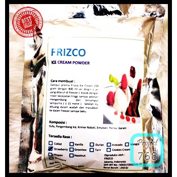 

250 gram Bubuk Ice Cream Frizco/Es Krim Gula Asli