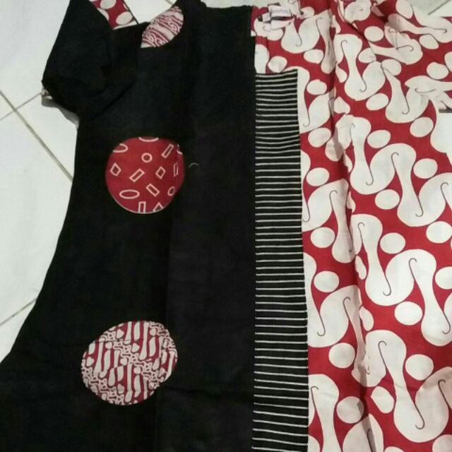 Tunik Nadine  Atasan Tunik Wanita Batik Seragam Murah