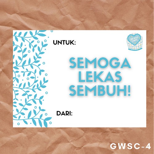 Kartu Ucapan Semoga Lekas Sembuh Get Well Soon Gws Greeting Card Shopee Indonesia