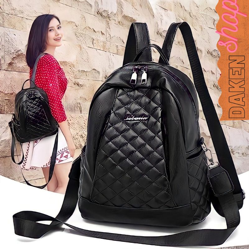 Tas Ransel Wanita Korea Import Backpack multifungsi besar tas anti air tebal cod premium terlaris ku