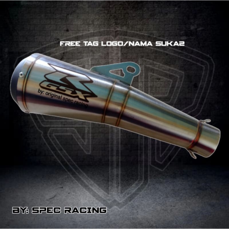 knalpot racing R9 gp series silincer only bisa custom logo atau tag nama suka suka silincer universa