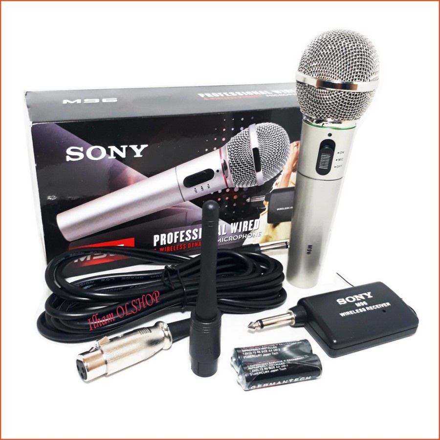 Sony M-96 Microphone Bisa wireless dan kabel 2IN1 -suara mantap