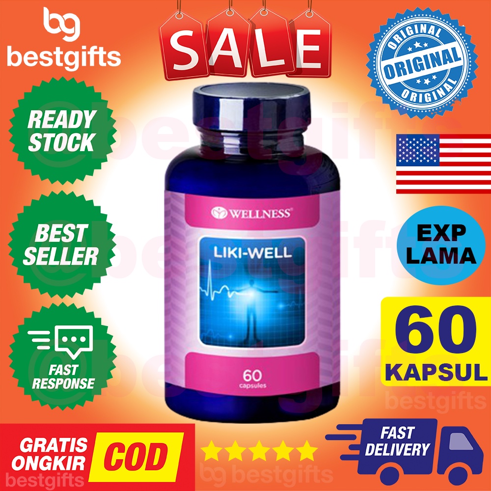 WELLNESS LIKI WELL VITAMIN MENGATASI BATU GINJAL EMPEDU DETOX HATI INFEKSI SALURAN KENCING 60 KAPSUL