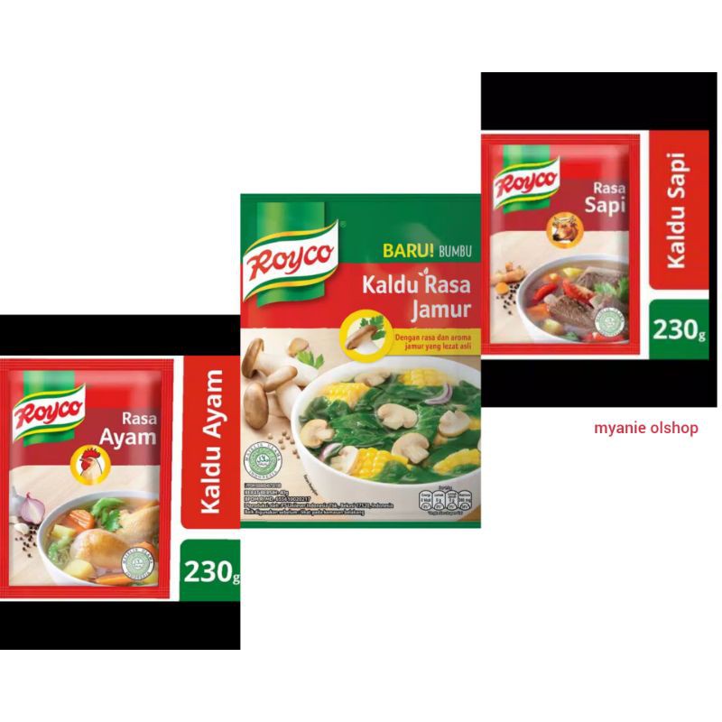 

Royco Ayam 230gr Royco Kaldu Sapi Royco Jamur dan Royco Sup Cream