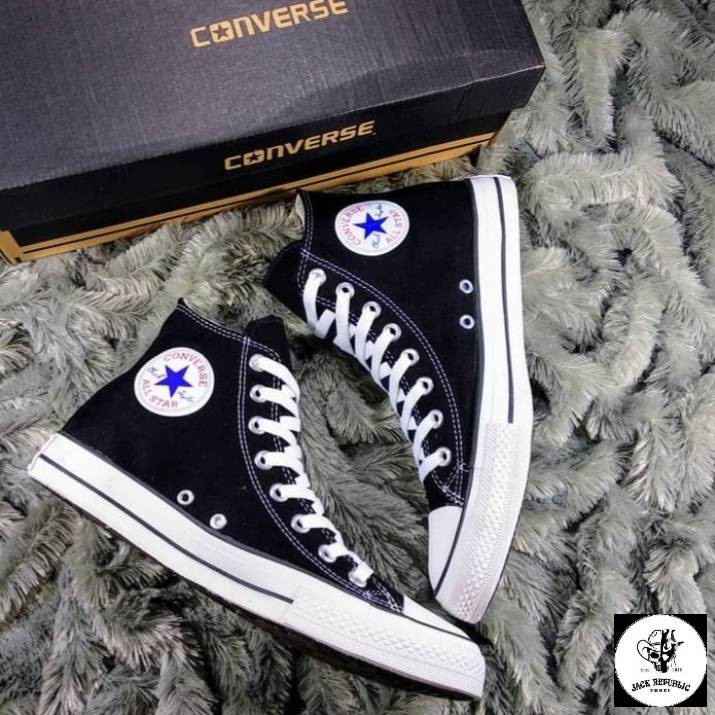 Sepatu Alstar Tinggi / Sepatu Convrs Chuck Taylor Classic High / Sepatu sekolah hitam putih murah