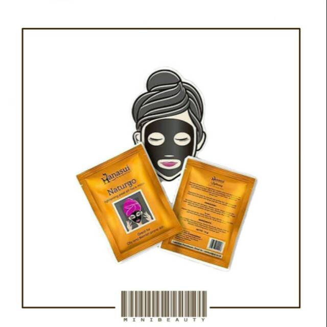 Hanasui masker wajah naturgo black mask bpom