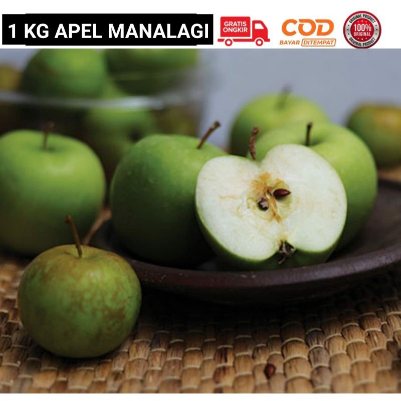 Buah Apel manalagi/apel malang 1 kg fresh dari kebun GRADE A