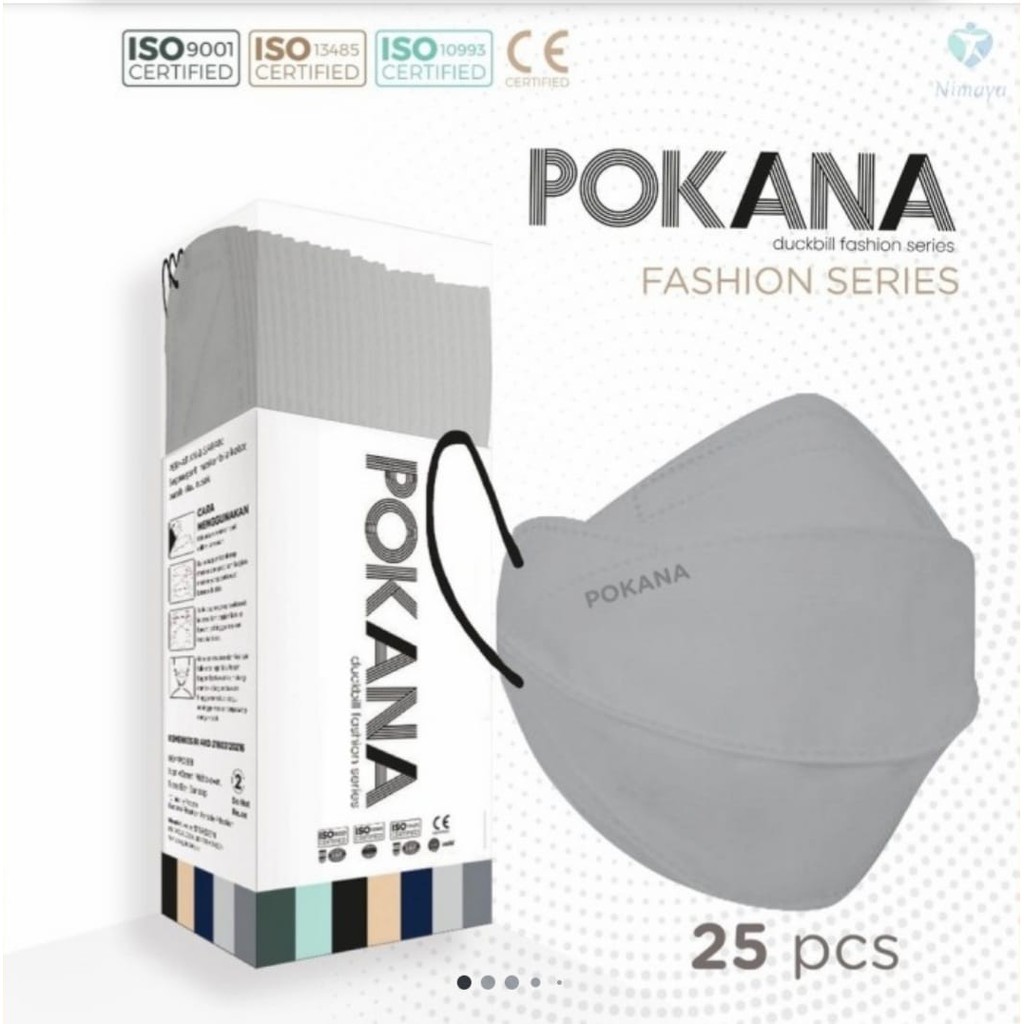 Pokana Masker Duckbill Fashion Series 4 Ply BOX (25pcs)