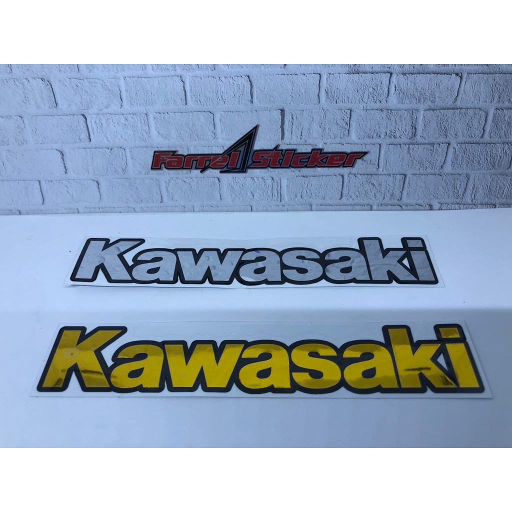 stiker kawasaki STICKER KAWASAKI chrome