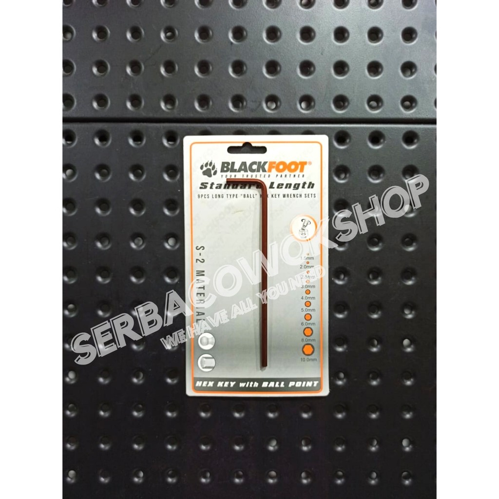 Blackfoot Kunci L Satuan Extra Long No 5 Mm Flat Hex Key Satuan S2 Material Termurah Berkualitas