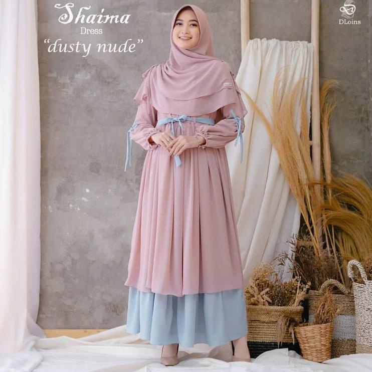 [[Bayar ditempat]] ➥ shaima dress couple gamis kekinian set anak gamis dua layer ➥ Terupdate